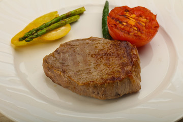 Grilled beef steak