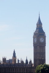 Fototapeta na wymiar Big Ben Clock and The Houses Of Parliament London England