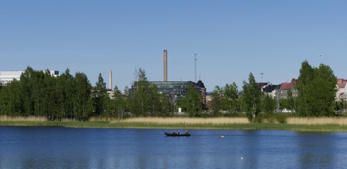 a view from the Toolo Bay, Helsinki, Finland