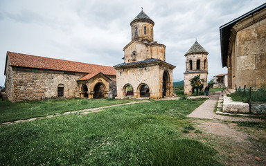 Fototapeta na wymiar Gelati Monastery in Georgia. Famous touristic landmark. A World Heritage site by UNESCO.