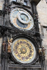 Famous Prague astronomical clock, the old Atomic clock in the Czech capital.