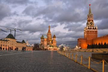 Red Square of Moscow at night.