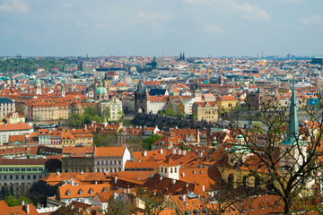 Fototapeta na wymiar Prague seen from the fortress
