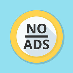 No ADS Adware sign illustration