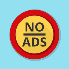 No ADS Adware sign illustration