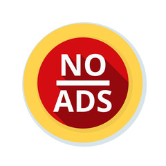 No ADS Adware sign illustration