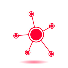 Social network single icon. Global technology. The network of social connections in the business.