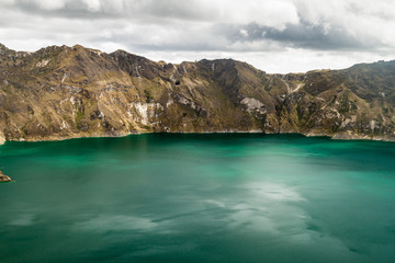 Fototapeta na wymiar Laguna Quilotoa - volcanic crater lake in Ecuador