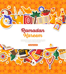 Ramadan Kareem Banner With Horizontal Frame
