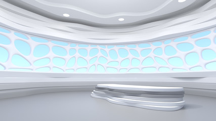 3D Rendering of Virtual Studio Background