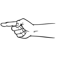 Hand Pointing Illustration