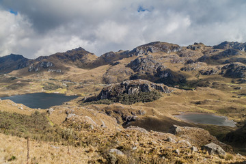 Landscape of National Park Cajas, Ecuador