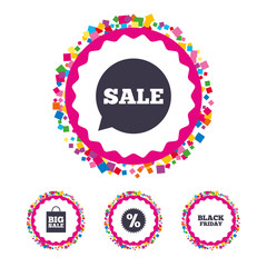 Sale speech bubble icon. Discount star symbol.