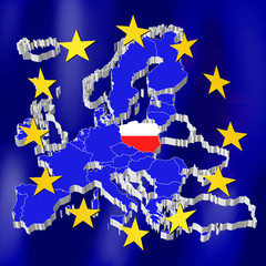 European Union map - Poland