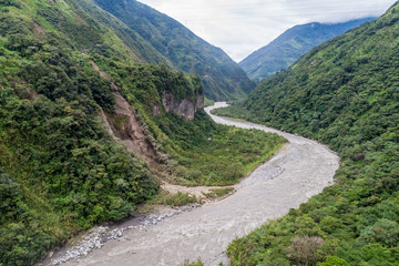 Valley of Pastaza river in Ecuador