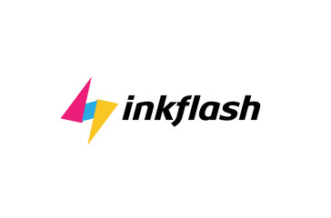Ink Flash Logo Design Illustration