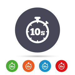 Timer 10s sign icon. Stopwatch symbol.