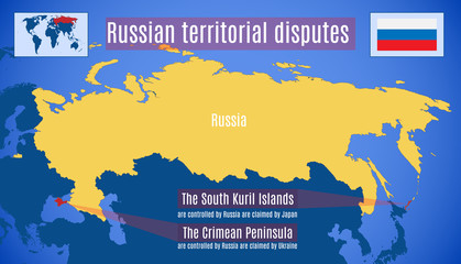 Obraz na płótnie Canvas Russian territorial disputes