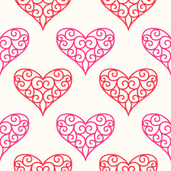 Obraz na płótnie Canvas Hand drawn hearts. Design elements for Valentine s day.