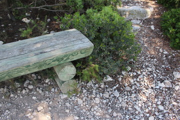 banc dans la nature pause pic nique