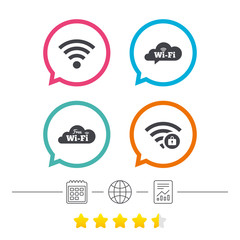 Wifi Wireless Network icons. Wi-fi zone locked.