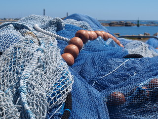 Filets de pêche en Bretagne - obrazy, fototapety, plakaty