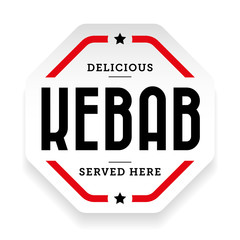 Kebab vintage sign sticker