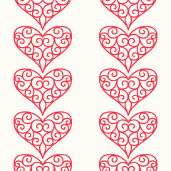 Naklejka na ściany i meble Hand drawn hearts. Design elements for Valentine s day.