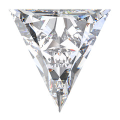 3D illustration triangle diamond stone