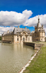 Fototapeta premium The castle of Chantilly is historical and architectural monument, France.