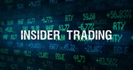 White Collar Crime Financial ominous typography - Insider Trading