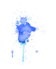 Fototapeta premium Colorful abstract watercolor texture stain with splashes and spatters. Modern creative watercolor background for trendy design.