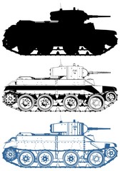 Obraz premium Military Tank Vector 
