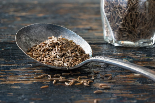 Caraway Seeds on Vintage Spoon