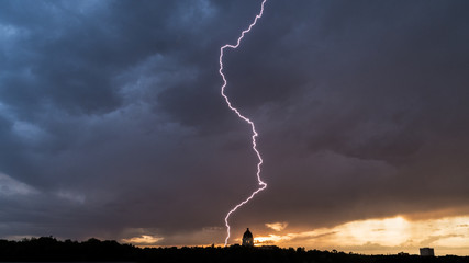 Lightning Interrupting the Sunset