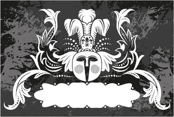 Decorative frame with helm