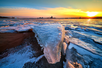 Naklejka premium The Icy River
