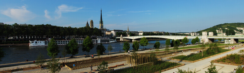 Panorama, Quais rive gauche, Rouen, Normandie