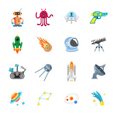 sixteen stylish space icons