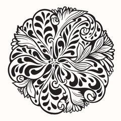 Round floral pattern