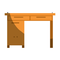 colorful graphic without contour and shading of wooden home desk vector illustration