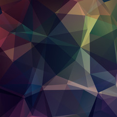 Polygonal vector background. Can be used in cover design, book design, website background. Vector illustration. Purple, green, brown colors.
