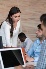Obraz premium Startup Diversity Teamwork Brainstorming Meeting Concept.
