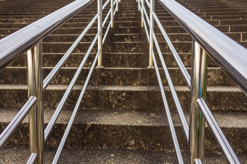 Railing And Stairs / Railing And Stairs With Handrails Chromium Stainless Steel