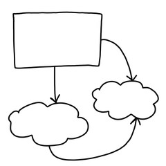 Hand of businessman drawing graphics a symbols geometric shapes graph to input information concept.