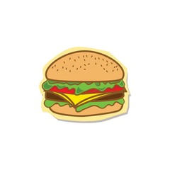 Burger Icon Illustration