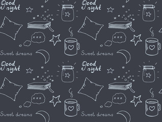 Good night seamless pattern.