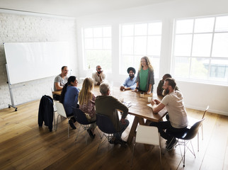People Meeting Seminar Office Concept