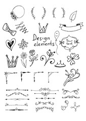 Hand drawn design elements.