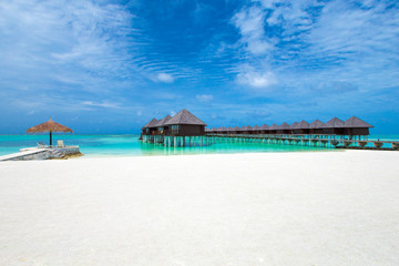 Naklejka premium Maldives island with beach